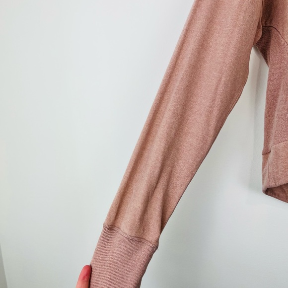 Sweaty Betty Pink Oversized High Neck Logo Dip Hem Yoga Gym Hoodie UK M - Picture 9 of 12